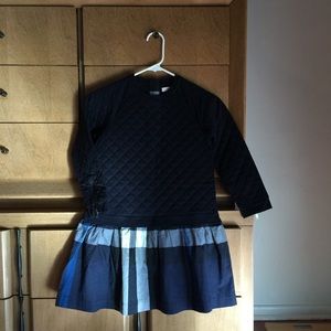 BURBERRY Children Oralia Drop Waist Quilted Dress